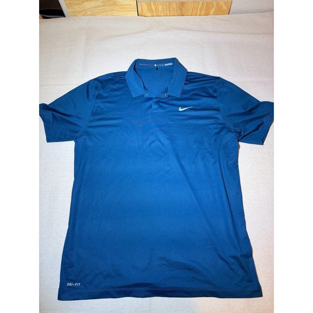 Tiger Woods Collection Nike Men's Polo Blue Size XL